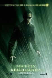 Neo standing in a poster for Matrix Revolutions
