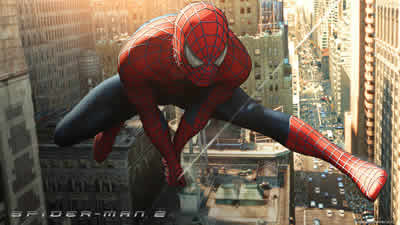 Spiderman 2: Swinging over buildings and cars
